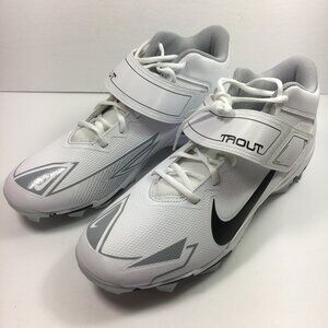 Nike Force Trout 8 Keystone Mens Baseball Cleats CZ5911-100 White Black Size 13